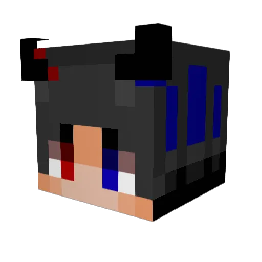 naruto2312 Minecraft avatar head, 3D render