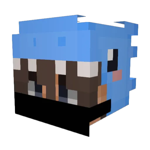 naruto2835 Minecraft avatar head, 3D render