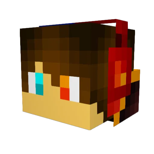 narutogamer135 Minecraft avatar head, 3D render