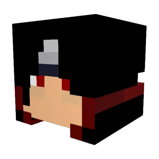 narutoinkun Minecraft avatar head, 3D render