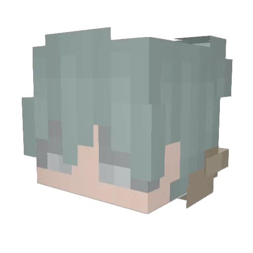 narutopurple Minecraft avatar head, 3D render