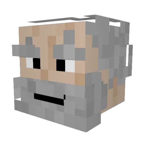 naruu2 Minecraft avatar head, 3D render