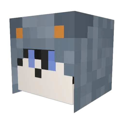 nasdayoon Minecraft avatar head, 3D render
