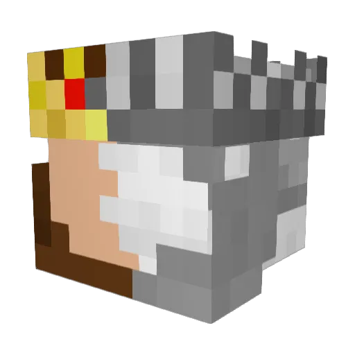 nashbased Minecraft avatar head, 3D render