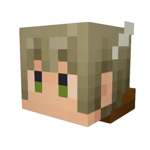 nashia Minecraft avatar head, 3D render