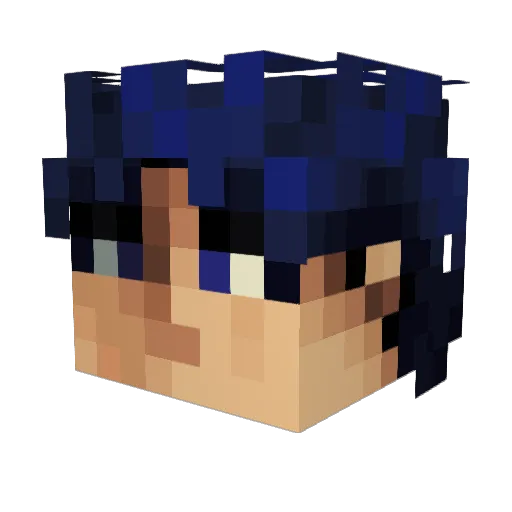 nashlarkin Minecraft avatar head, 3D render