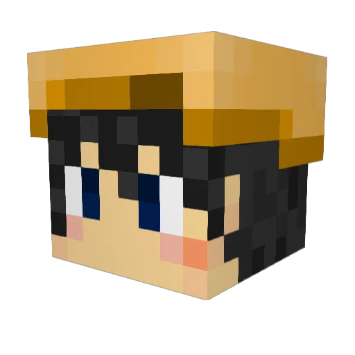 nasio Minecraft avatar head, 3D render