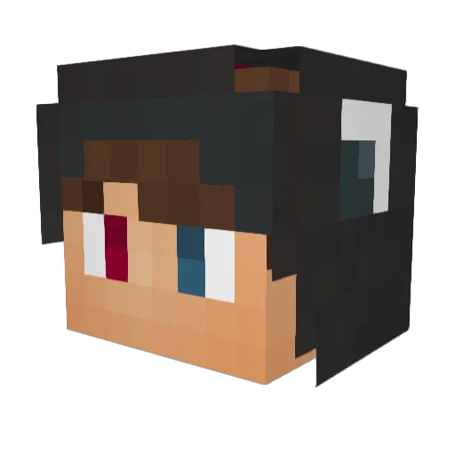 nass1m Minecraft avatar head, 3D render