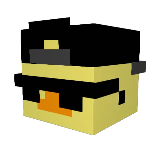 nastyDNA Minecraft avatar head, 3D render