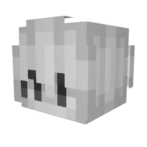 nasutora Minecraft avatar head, 3D render