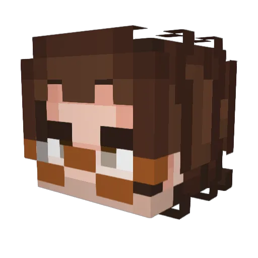 naswax Minecraft avatar head, 3D render