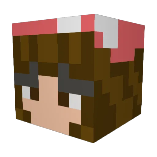 nasxtassja Minecraft avatar head, 3D render