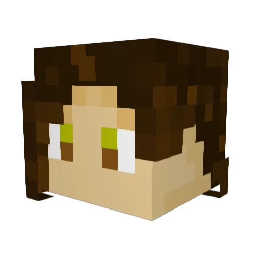 nat0Potat0 Minecraft avatar head, 3D render