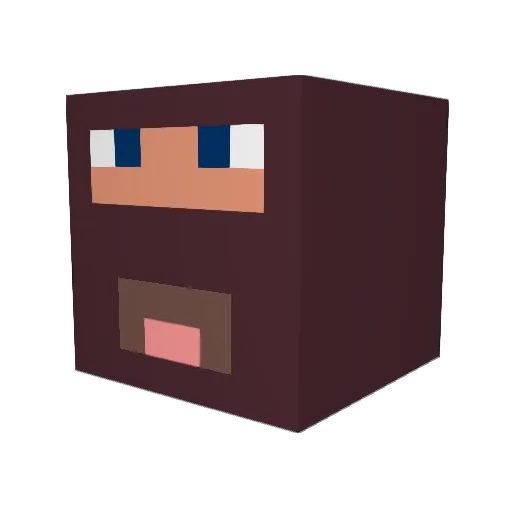 nat1134 Minecraft avatar head, 3D render