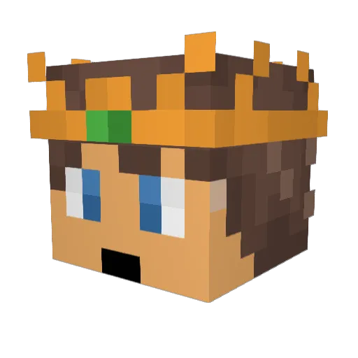 nat_now Minecraft avatar head, 3D render