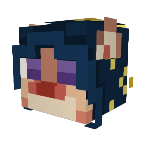 nat_the_newt Minecraft avatar head, 3D render