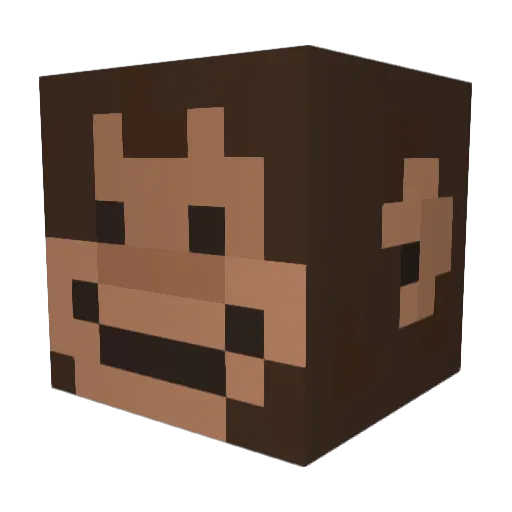 natalia2pro Minecraft avatar head, 3D render