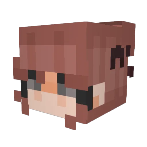 nataliyax Minecraft avatar head, 3D render