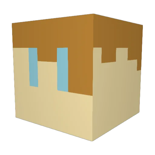 natalka2105 Minecraft avatar head, 3D render
