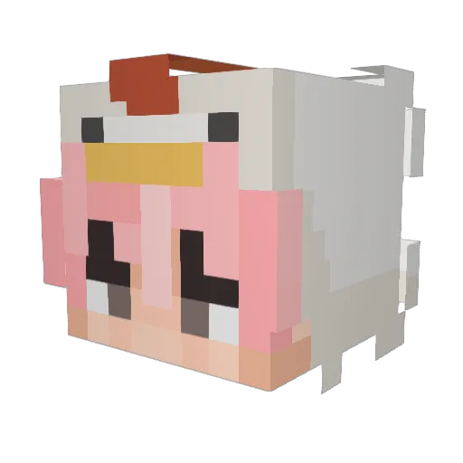 natalkae Minecraft avatar head, 3D render