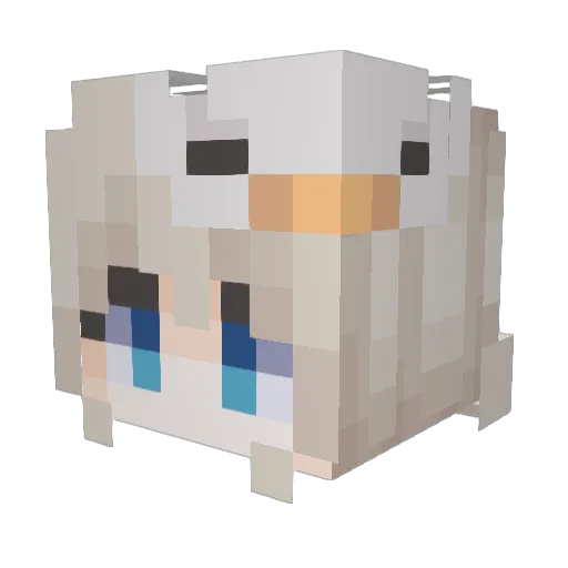 natalkawaifu Minecraft avatar head, 3D render