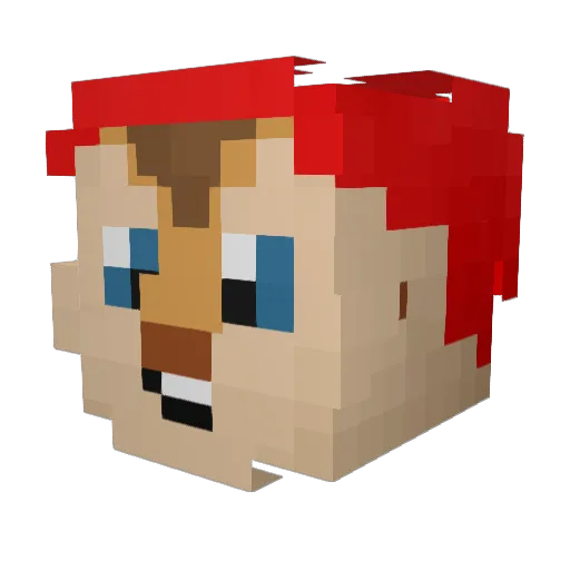 natalleie Minecraft avatar head, 3D render