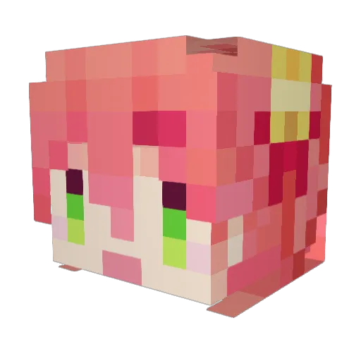 natantran Minecraft avatar head, 3D render