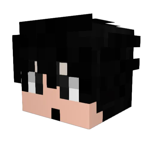 natanxw Minecraft avatar head, 3D render