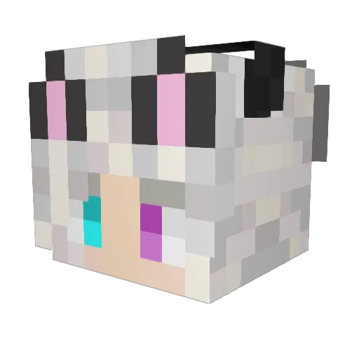natashachang Minecraft avatar head, 3D render