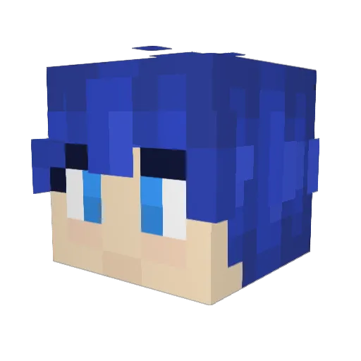 natashakat Minecraft avatar head, 3D render
