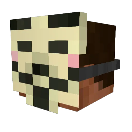 natawa Minecraft avatar head, 3D render