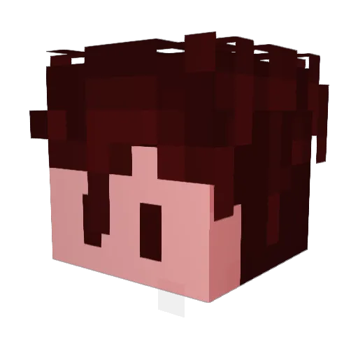 natazu Minecraft avatar head, 3D render
