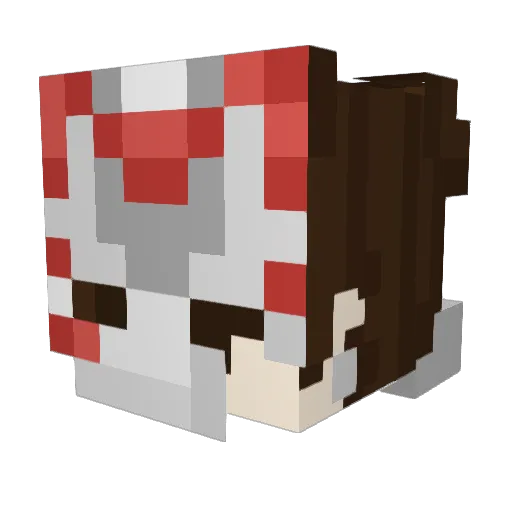 natcarreon Minecraft avatar head, 3D render
