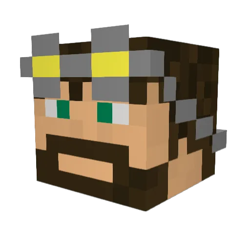natcwv Minecraft avatar head, 3D render