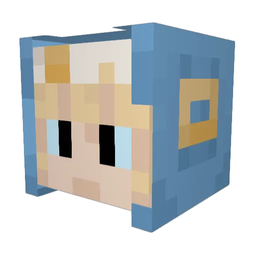 natdertale Minecraft avatar head, 3D render
