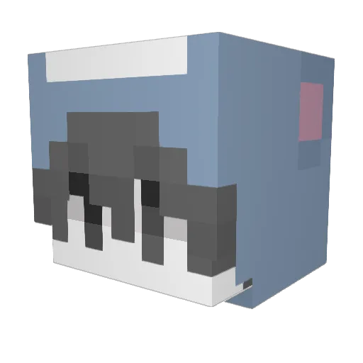 natehill Minecraft avatar head, 3D render