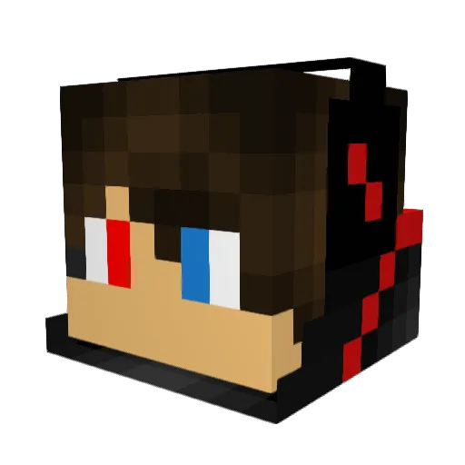 natelucey Minecraft avatar head, 3D render