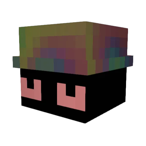 natelyu Minecraft avatar head, 3D render