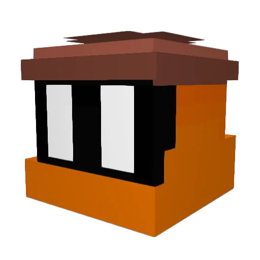 naterraider Minecraft avatar head, 3D render