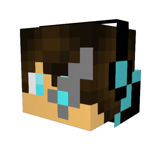 natetose Minecraft avatar head, 3D render