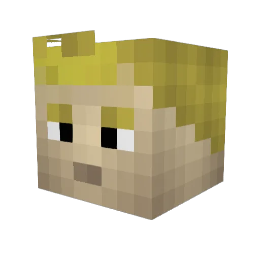 natey34 Minecraft avatar head, 3D render
