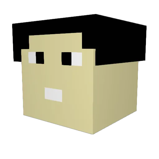 nathagon Minecraft avatar head, 3D render