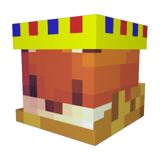 nathanTheFox1 Minecraft avatar head, 3D render
