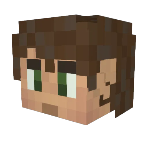 nathancollins Minecraft avatar head, 3D render
