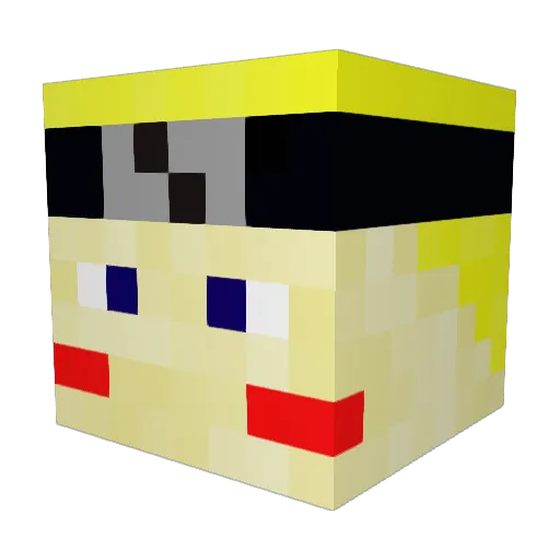 nathancw Minecraft avatar head, 3D render