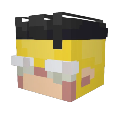 nathanhooray Minecraft avatar head, 3D render