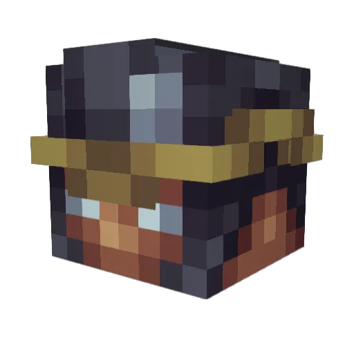 nathanilan Minecraft avatar head, 3D render