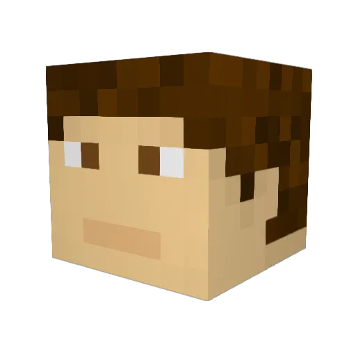 nathanys Minecraft avatar head, 3D render