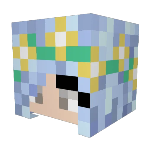 nathracha Minecraft avatar head, 3D render