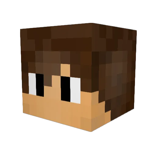 nathrezims Minecraft avatar head, 3D render